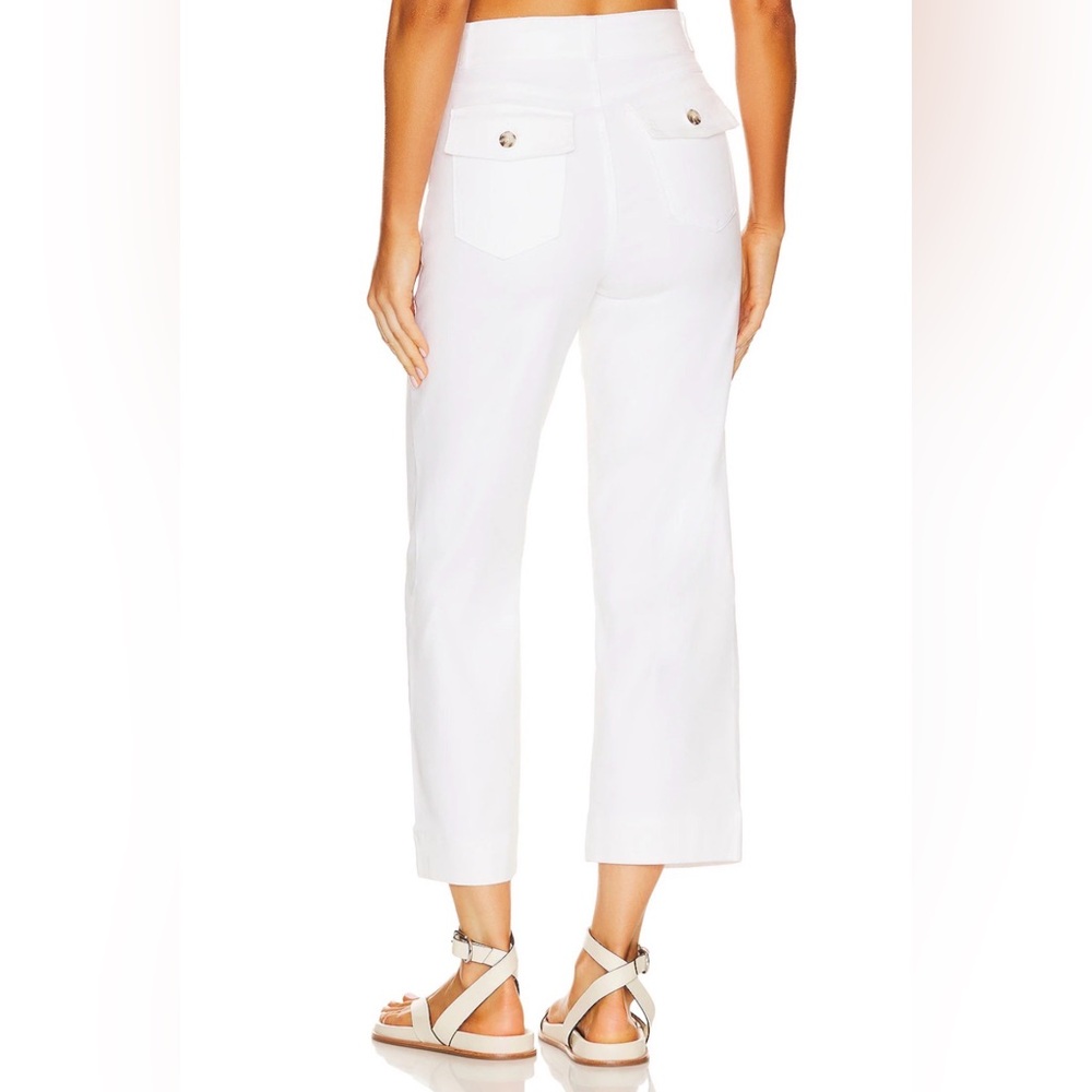 NWT - Spanx Stretch Twill Cropped Wide Leg Pant in Bright White - Picture 4 of 8